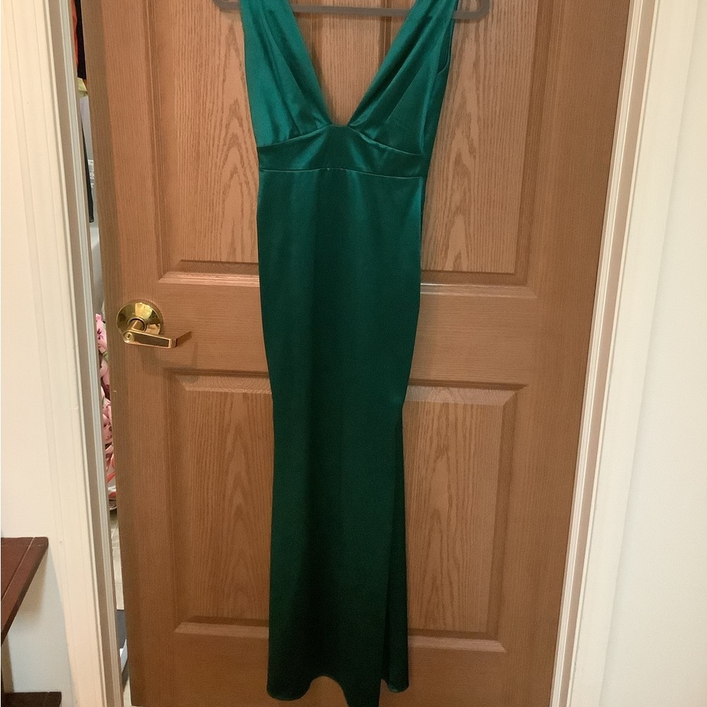 Emerald green dress